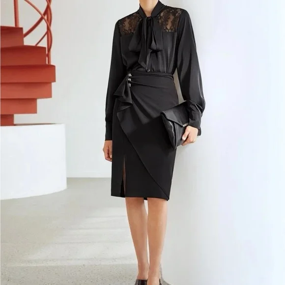 MOTF PREMIUM GATHERED RUFFLE SKIRT - Picture 5 of 7